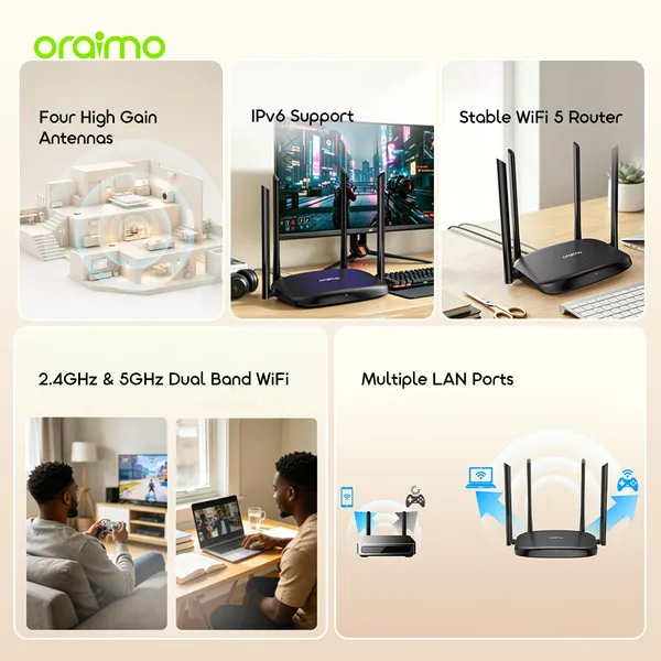 ORAIMO FALCON AC FAST STABLE WIFI ROUTER for sale in Nairobi | Soko Ads
