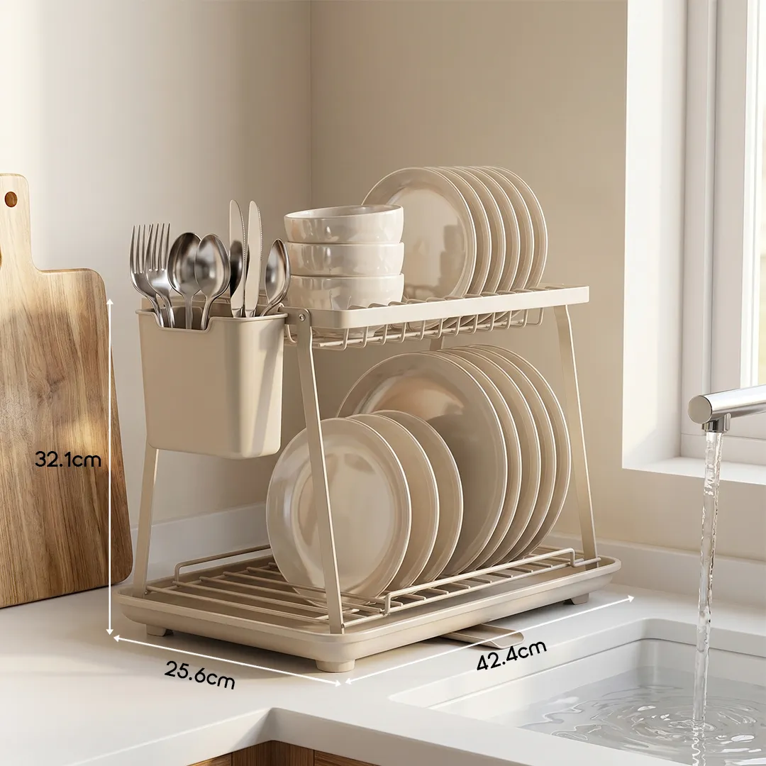 ORAIMO RACKDRAIN FOLDABLE TWO-TIER DISH RACK WITH GUIDED DRAINAGE  for sale in Nairobi | Soko Ads