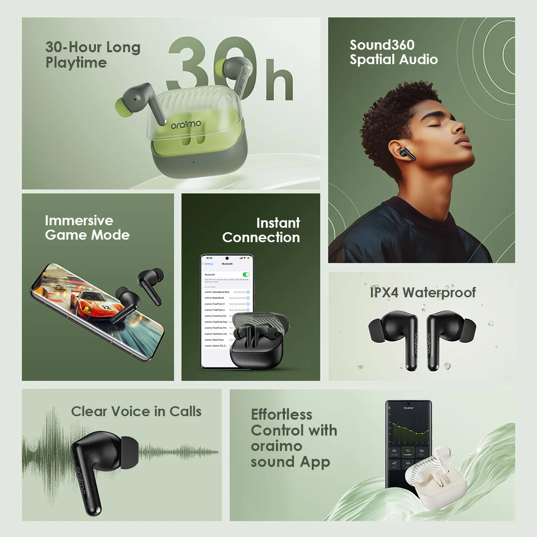 Oraimo SpaceBuds Neo True Wireless Spatial Earbuds for sale in Nairobi | Soko Ads