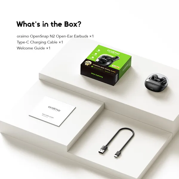 ORAIMO OPENSNAP N2 QUICK CHARGING DEEP BASS OPEN-EAR TRUE WIRELESS EARBUDS  for sale in Nairobi | Soko Ads
