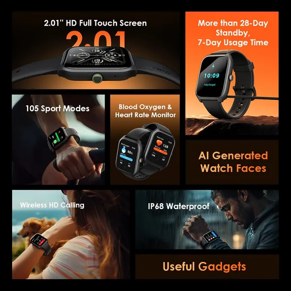Oraimo Watch 5 Lite 2.01" HD IP68 Smart Watch for sale in Nairobi | Soko Ads