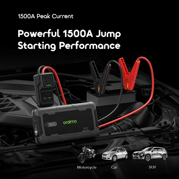 ORAIMO POWERSPARK 1500A 12V CAR JUMP STARTER WITH 10000MAH POWER BANK  for sale in Nairobi | Soko Ads