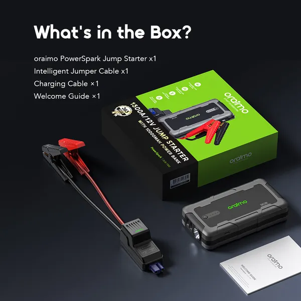 ORAIMO POWERSPARK 1500A 12V CAR JUMP STARTER WITH 10000MAH POWER BANK  for sale in Nairobi | Soko Ads