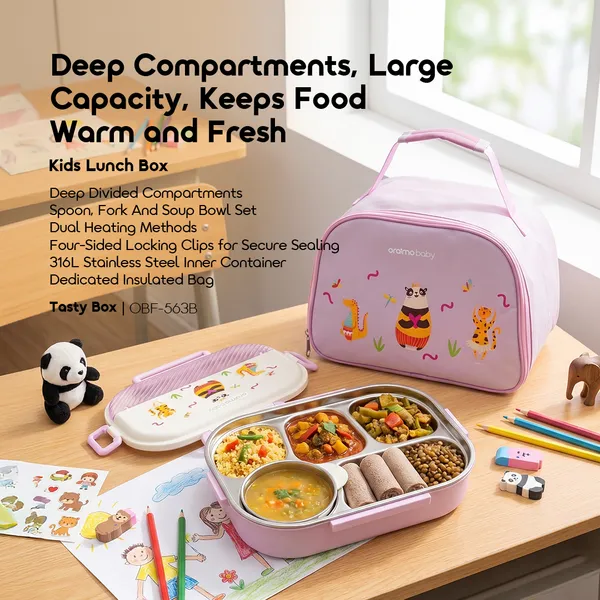 ORAIMO TASTY BOX 1500ML SS304 KIDS LUNCH BOX  for sale in Nairobi | Soko Ads