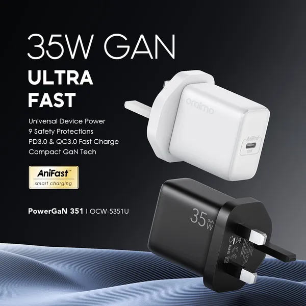 ORAIMO POWERGAN 351 35W GaN ULTRA FAST CHARGER KIT for sale in Nairobi | Soko Ads