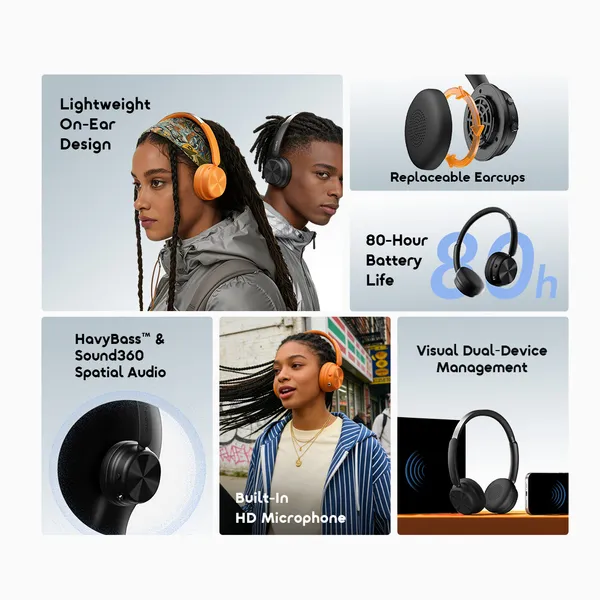 ORAIMO BOOMPOP AIR LIGHTWEIGHT ON-EAR WIRELESS HEADPHONES  for sale in Nairobi | Soko Ads