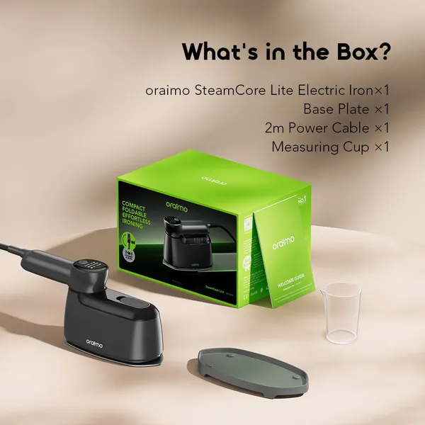ORAIMO STEAMCORE LITE PORTABLE STEAM IRON WITH 180° ROTATING HANDLE | 6 MODES, 130ML TANK, STEAM & DRY  for sale in Nairobi | Soko Ads