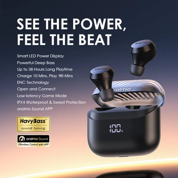 Oraimo AirBuds 4 ENC True Wireless Earbuds for sale in Nairobi | Soko Ads