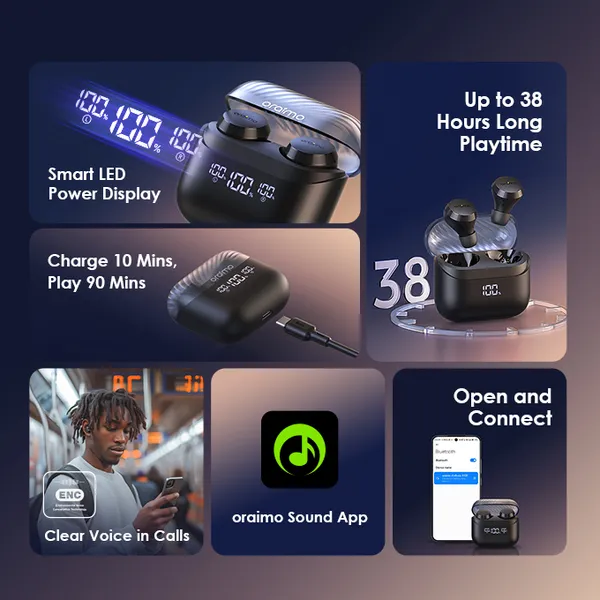Oraimo AirBuds 4 ENC True Wireless Earbuds for sale in Nairobi | Soko Ads