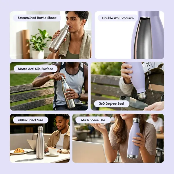 Oraimo ClassicSeal 500 500ml Compact Leakproof Insulated Water Bottle for sale in Nairobi | Soko Ads