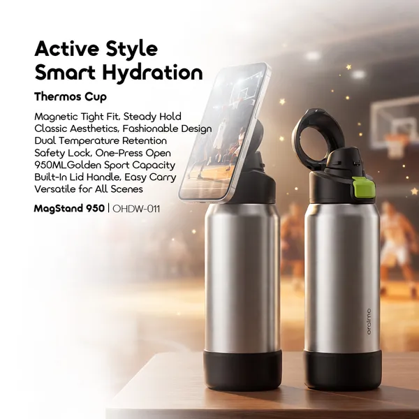 ORAIMO MAGSTAND 950 950ML SMART THERMOS BOTTLE WITH MAGNETIC TIGHT FIT for sale in Nairobi | Soko Ads
