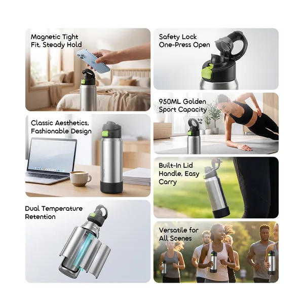 ORAIMO MAGSTAND 950 950ML SMART THERMOS BOTTLE WITH MAGNETIC TIGHT FIT for sale in Nairobi | Soko Ads