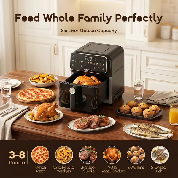 ORAIMO NUTRIFRY S1 6L 1500W 230°C HIGH-TEMP AIR FRYER  for sale in Nairobi | Soko Ads