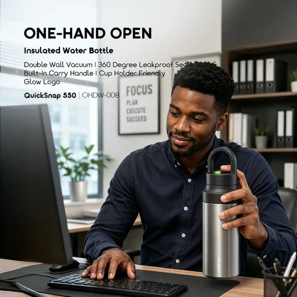 ORAIMO QUICKSNAP 550 PORTABLE LEAKPROOF 550ML INSULATED WATER BOTTLE  for sale in Nairobi | Soko Ads