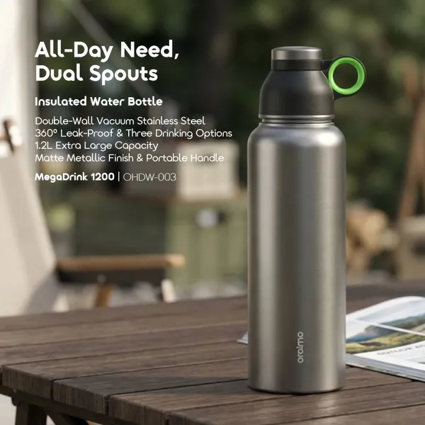  ORAIMO MEGADRINK 1200 LEAKPROOF PORTABLE 1.2L INSULATED WATER BOTTLE  for sale in Nairobi | Soko Ads