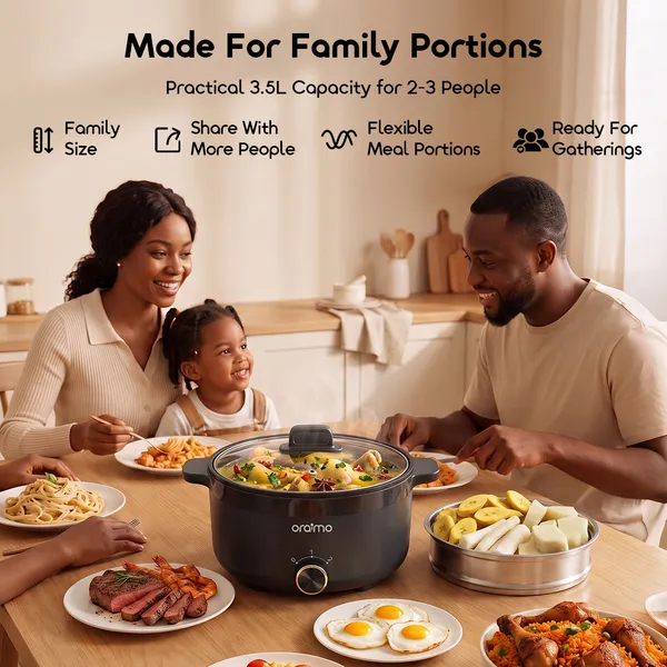 ORAIMO MULTIPOT 3L ENERGY-SAVING ELECTRIC POT WITH STEAMER  for sale in Nairobi | Soko Ads