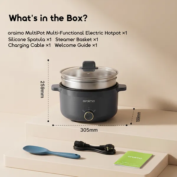ORAIMO MULTIPOT 3L ENERGY-SAVING ELECTRIC POT WITH STEAMER  for sale in Nairobi | Soko Ads