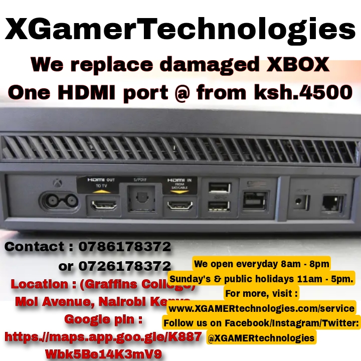 We Replace Damaged XBOX One HDMI Port @ From Ksh.4500 for sale in Nairobi | Soko Ads